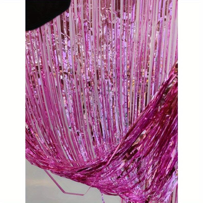 1pc Plastic Tassel Curtain, Modern Fringe Rain Curtain For Party