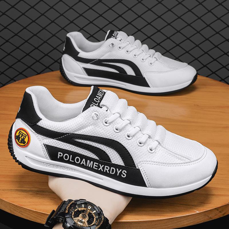 

Мужские модные дышащие сетчатые кроссовки Agan 2025 - Повседневная обувь в корейском стиле 43 красный/белый