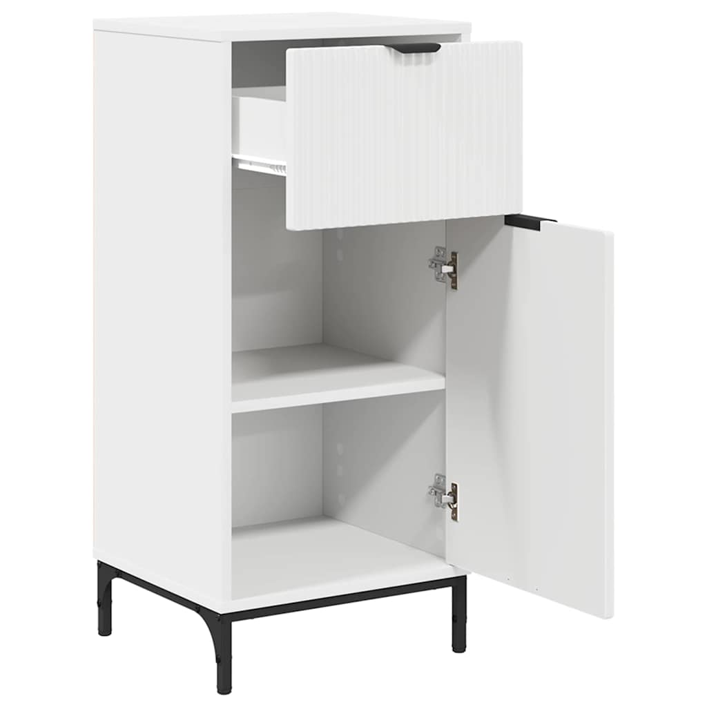 Bathroom Cabinet White 39.5 x 36 x 88 cm Engineered Wood & Metal