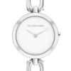 CALVIN KLEIN watch quartz movement steel strap 26mm white dial women's watch 25000007