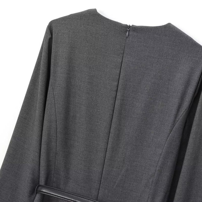 Kaslead New Arrival Women's Clothing Fashion Style Fashion with Belt Tight Waist Minimalist Short Dress 3736263