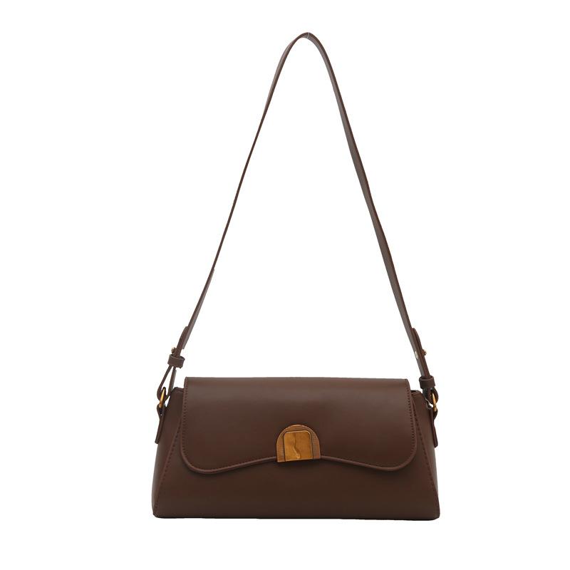 French Texture Locking Small Square Bag New Fashion Large Capacity Bag Shoulder Bag Trendy Underarm Bag Women's Bag