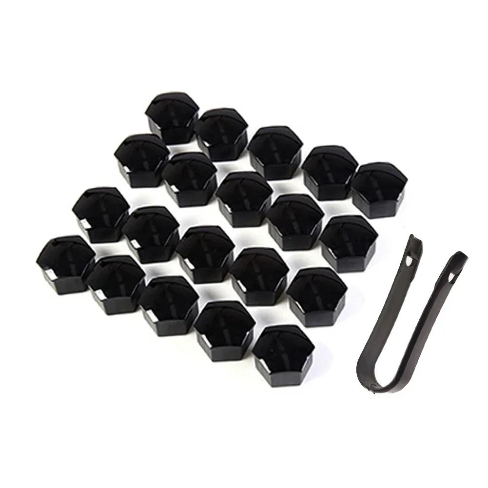 20Pcs Car Wheel Lug Bolt Center Nut Caps 21mm Wheel Nut Covers Caps Anti-Rust Hub Screw Protector Car Accessories for Tesla