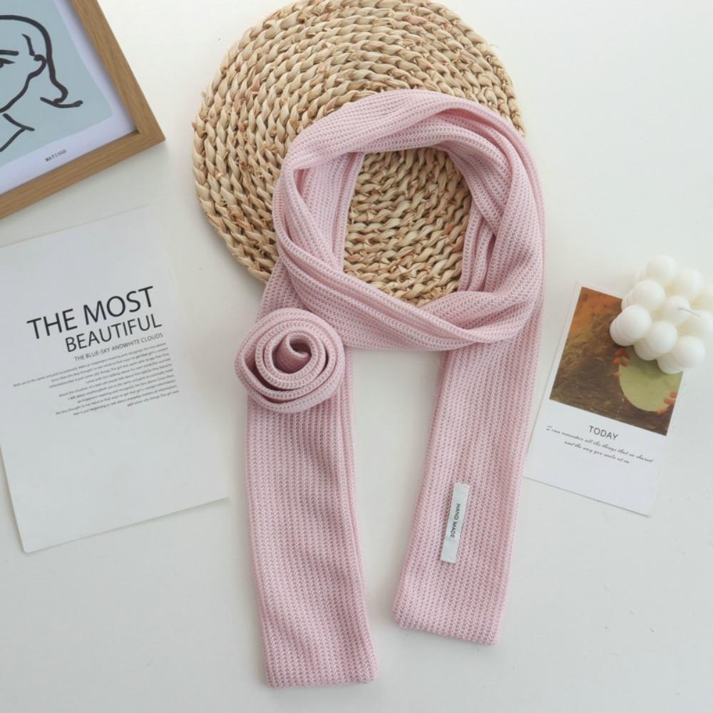 

Cravat Rose Flower Scarves Neckerchief Decoration Collar Flower Decoration Long Scarf Women розовый