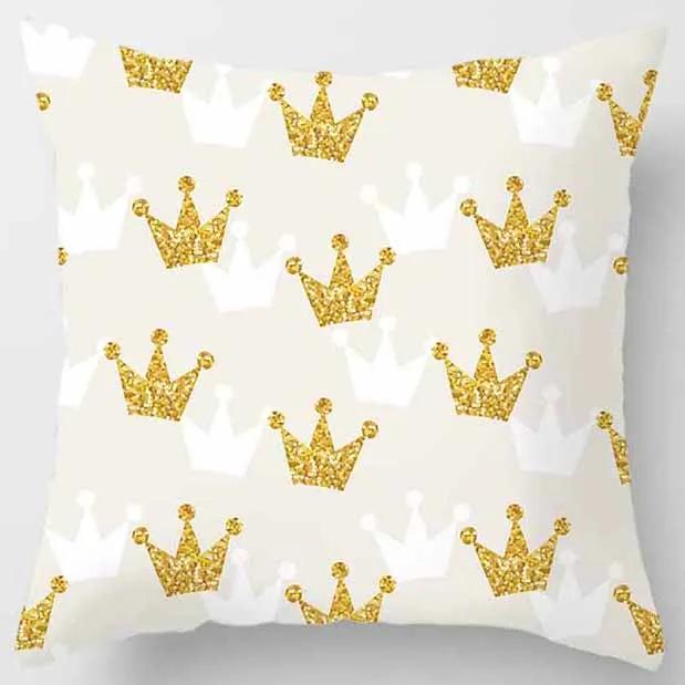 Yellow and Pink Pattern Square Pillowcase Home Decoration Cushion Cover