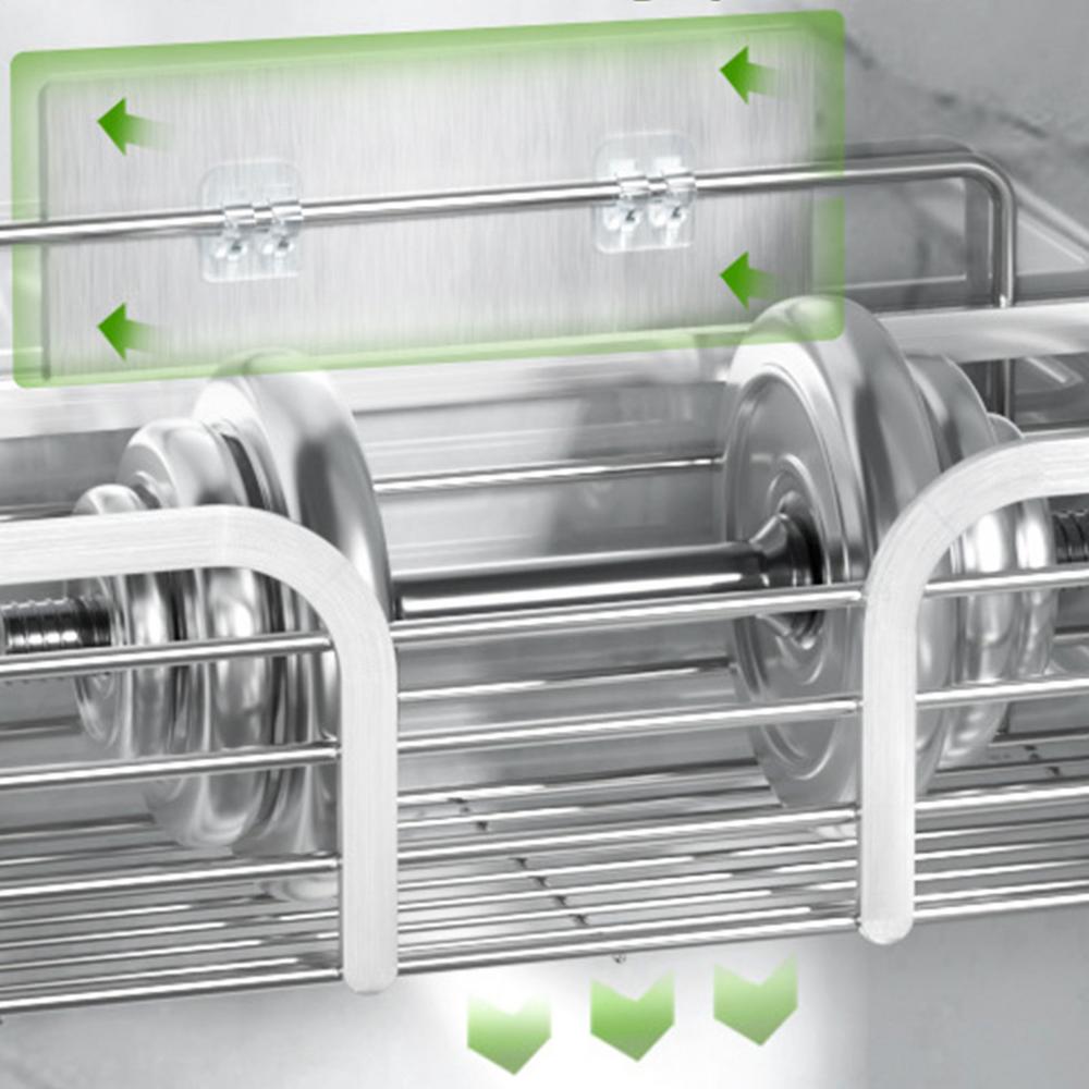 Shower Wall Organizer Wall Adhesive Shower Shelf Load-bearing Shower Storage Shelf No Drill Wall Organizers For Kitchen Bathroom