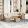 VidaXL Garden Lounge Set with Cushions 8 Pcs, Patio Sofas, Patio Furniture Set, Outdoor Furniture, Beige 3258600