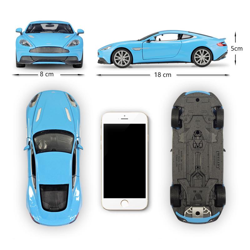 1/24 Maßstab WELLY Aston Martin Vanquish Legierungsautomodell Druckguss Metallspielzeugfahrzeuge Automodell Hohe Simulationskollektion Kindergeschenke