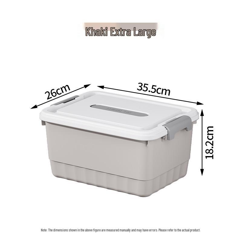 Extra Large Plastic Storage Box with Lid for Clothes, Toys, and Snacks