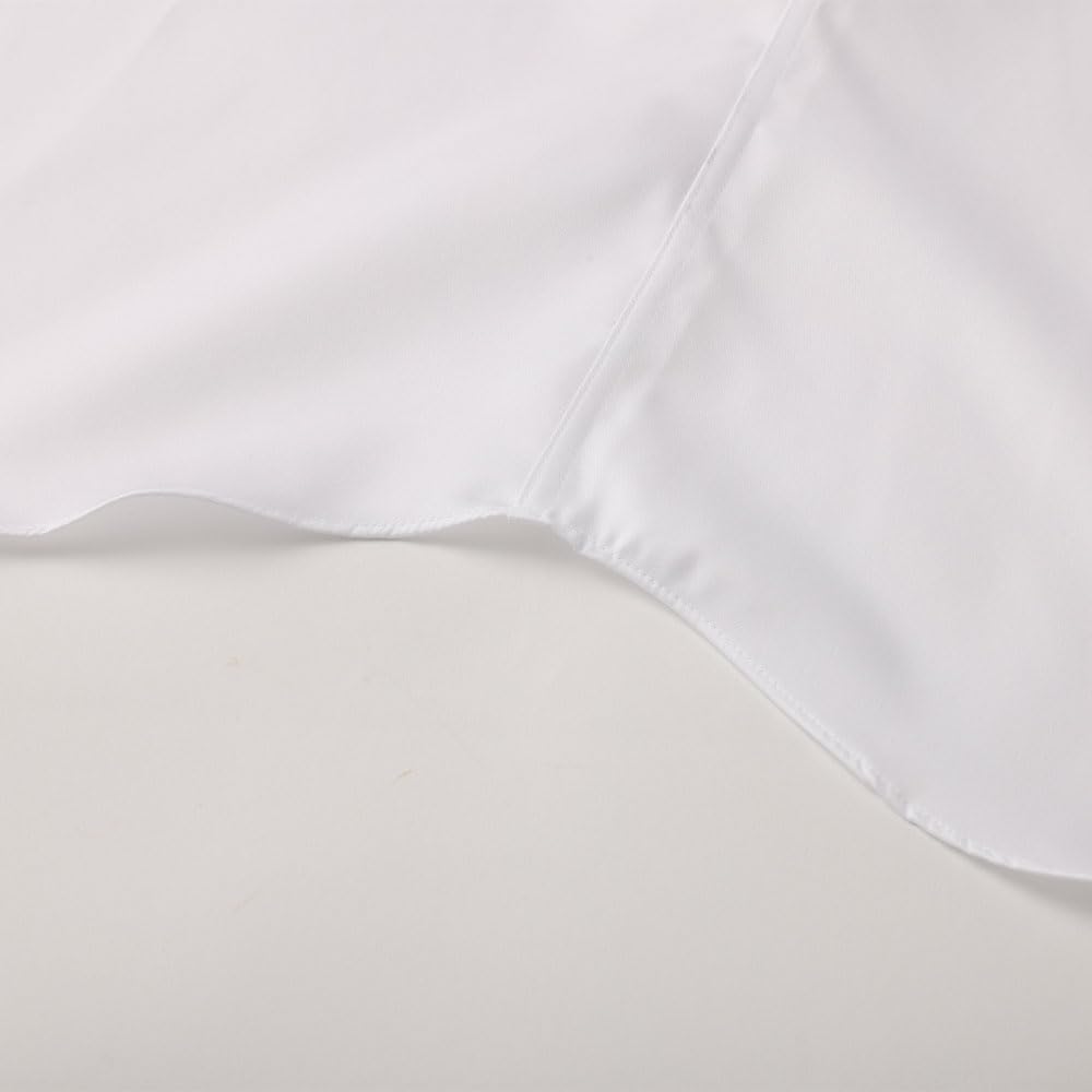 HITOYOSHI Easy Care Shirt Long Sleeve 10 Sizes Hitoyoshi Dress Shirt Cotton LB-W1 [Semi-wide/White Twill/41-84] Men's 100%