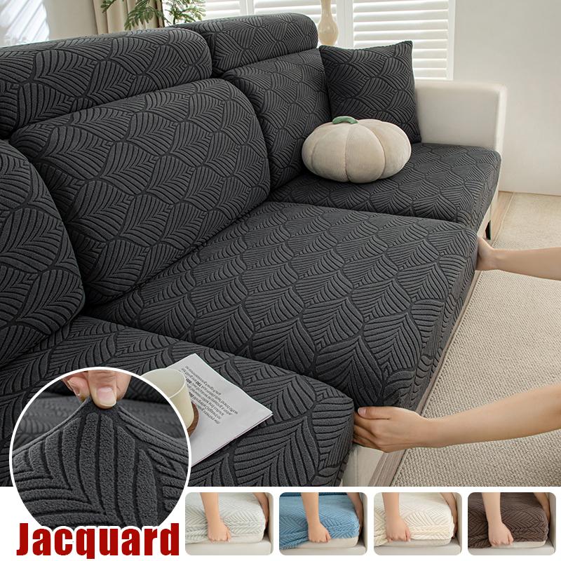 Jacquard Sofa Cushion Covers For Sectional Sofa Stretch Sofa Slipcovers Washable Couch Cover Furniture Protector Pet-Friendly