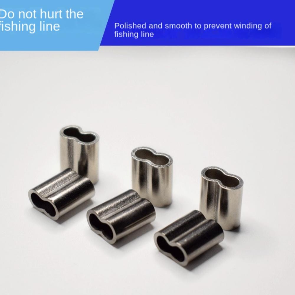 Fishing Line Crimping Tube Fishing Wire Tube Wire Crimp Connector Double Copper Tube