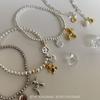 Round Bead Bear & Balloon Dog Bracelet: Women's Hip Hop Wristband
