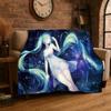 Music Girl M-MIKU Cartoon Flanelldecke Weiche Warme Überwurfdecke für Schlafzimmer Wohnzimmer Bett Reise Camping Picknick Geschenk