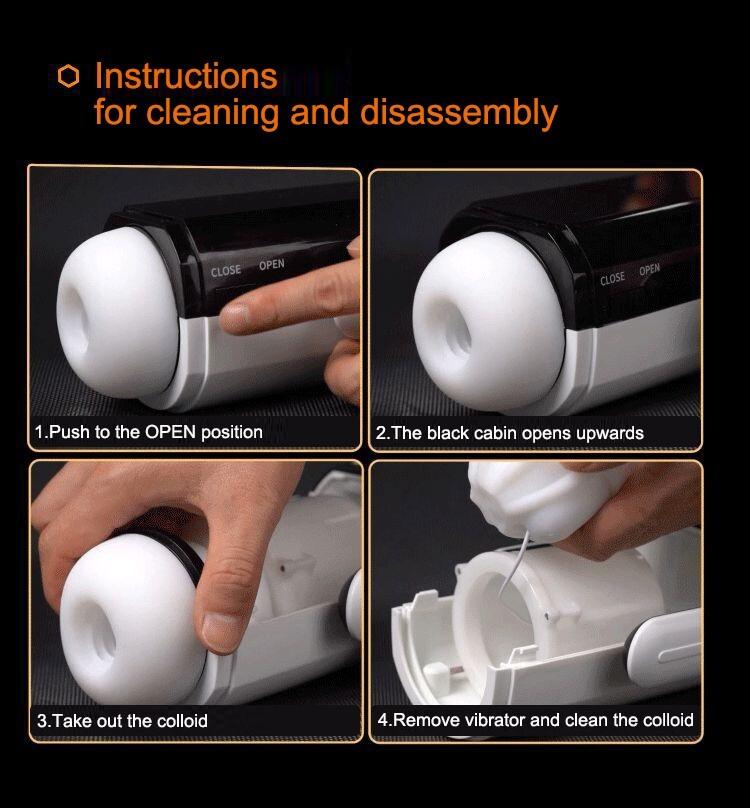 Männlicher Masturbator Becher Stoßender Saugender Vibrator Doppelte Griffe Penis Pumpe Taschentasche App-Steuerung Penis Trainer Sexspielzeug für Männer