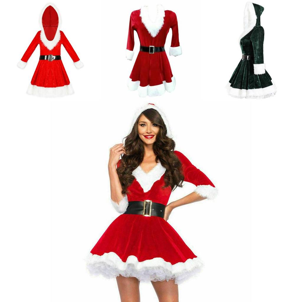 Cozy Santa Claus Christmas Costume For Women Featuring Breathable And Warm Material