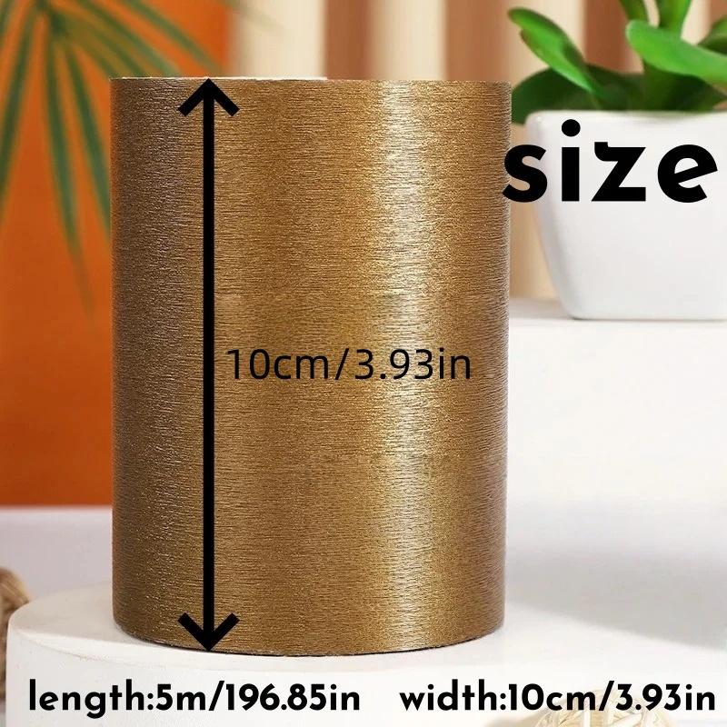 1 szt. 10 cm x 5 m Szczotkowane Naklejki Imitujące Metal Samoprzylepne Listwy Podłogowe Dekoracje Ram Okiennych Ram Drzwiowych Stal Nierdzewna