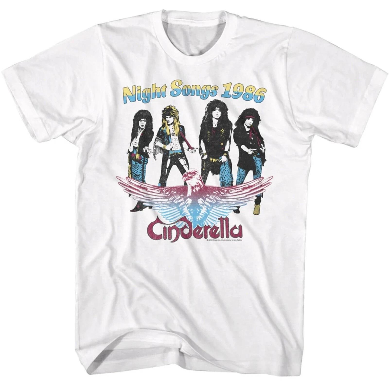 CINDERELLA cd lgo NIGHT SONGS 1986 Official WHITE SHIRT LRG New long cold winter 4XL