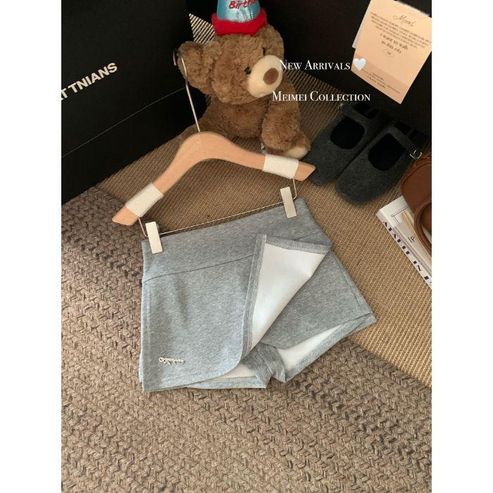 

Sleek & Sexy Summer 2025 Gray Slit Sweatpants Skirt – High-Waist, Bodycon, Anti-Exposure Midi Skirt for Women Medium серый