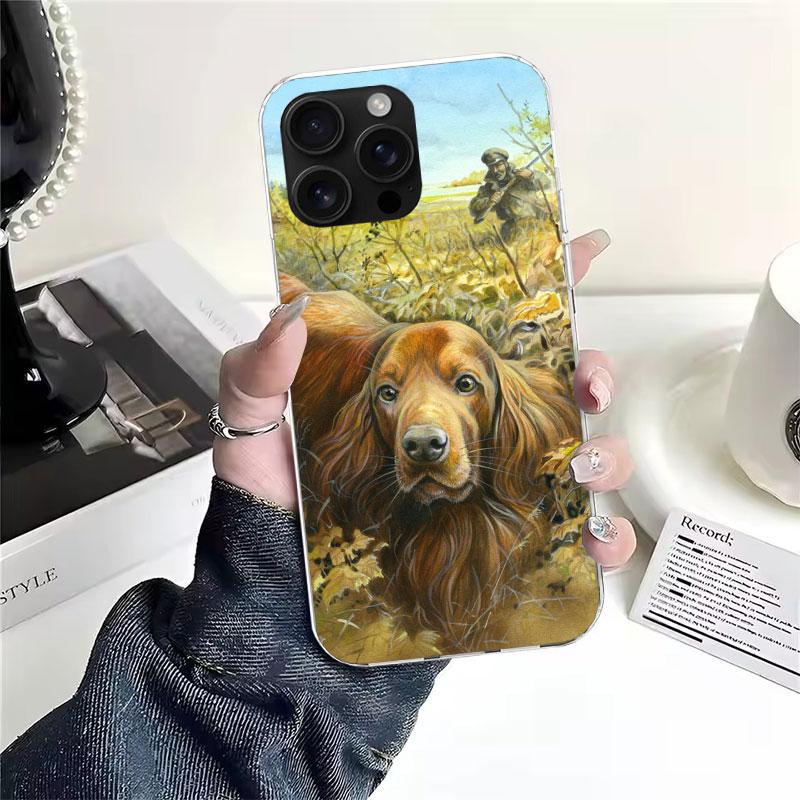 Hunter Hund Jakt Mjukt Telefonfodral För IPhone 11 17 Air 16E 16 Pro Max 15 + 14 Plus 13 Mini 12 Apple 7 SE 8 Fundas Coque 11 17 A