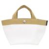 Used AUTHENTIC Herve Chapelier 701GP Luxe Boat-Shaped Tote Bag S White Cotton