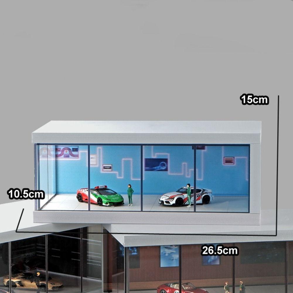 Simulate Garage Scene Model Exhibition Hall Miniature Car Garage Car Model Showroom  Boys Gift