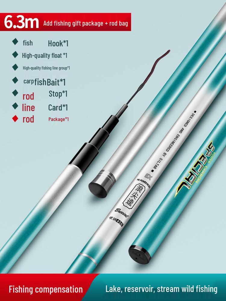 Ultralight Ultra-hard Wild Fishing Rod - 28 & 19 Action, Black Pit Big Fish, Lightweight Platform Carp Fishing Tackle