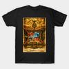 Men Black Print T-shirt The Wormhole Twist No-Cut Transfer Paper Print Cotton Tshirt
