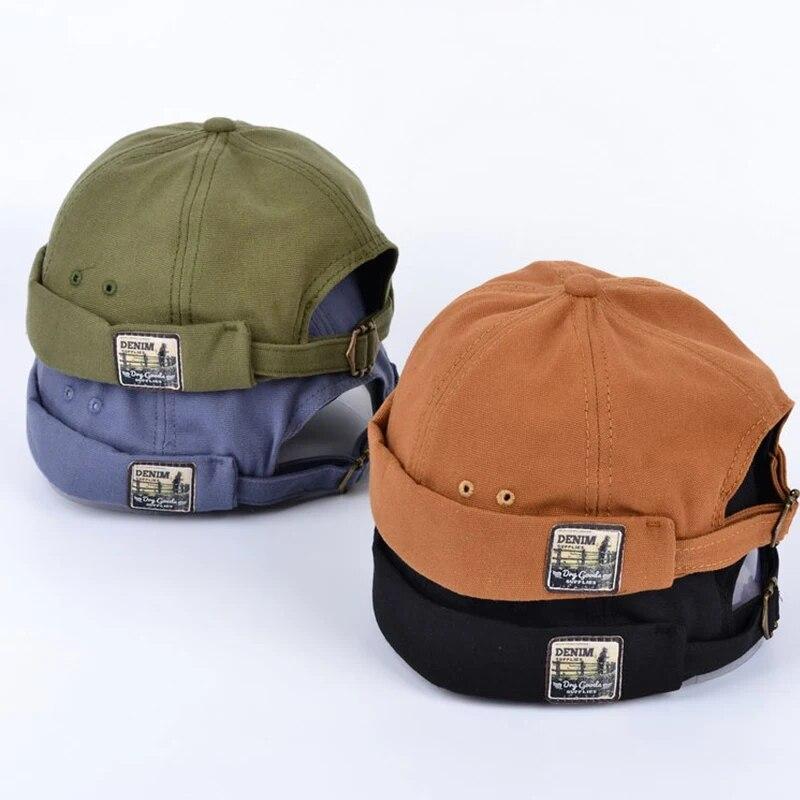 

Винтажная купольная шляпа, мужская шапка-бини, однотонная кепка-докер, унисекс, регулируемые шапки арендодателя для женщин, капот в стиле хип-хоп