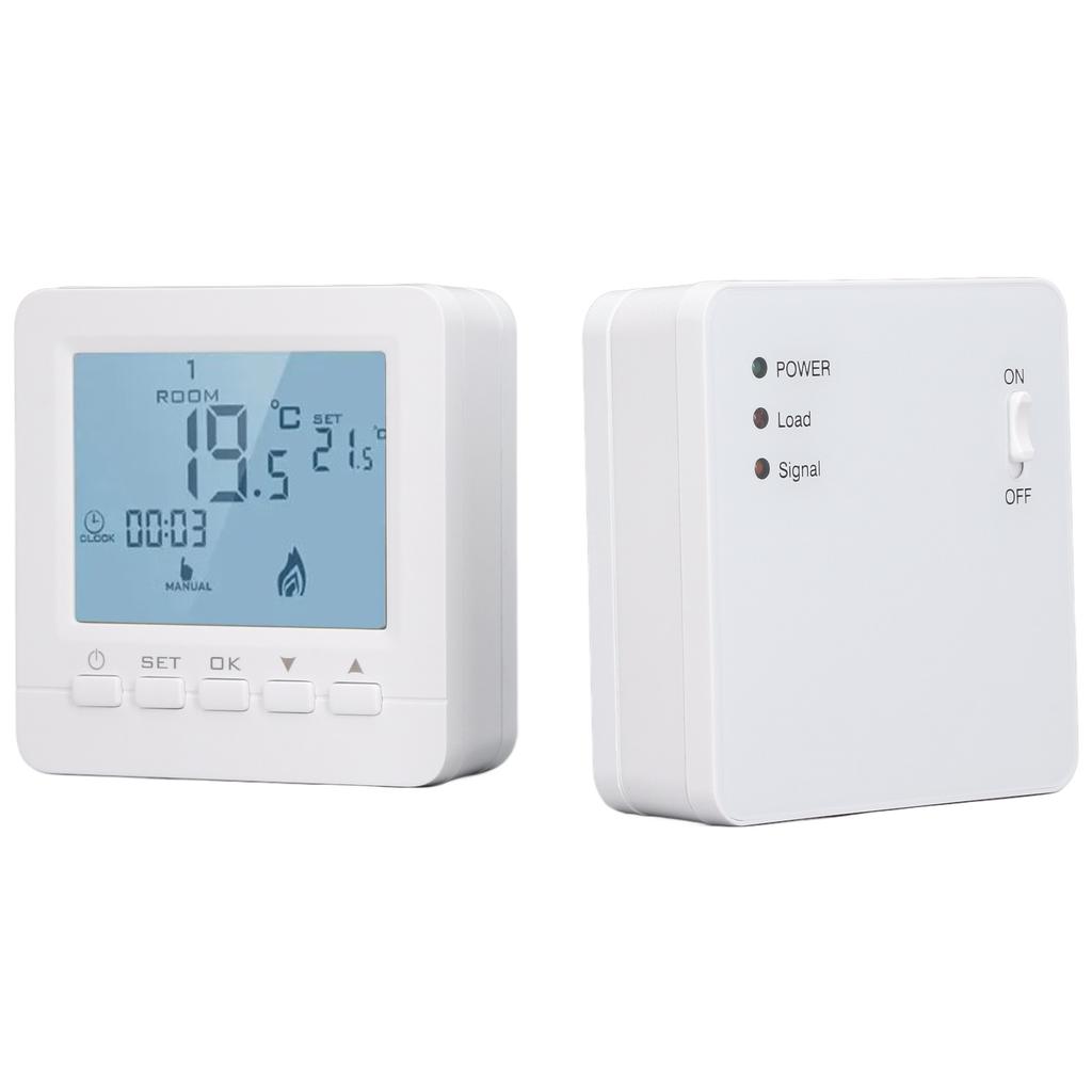 Programmable Thermostat RF Wireless Smart Flame Retardant Electric Heating Temperature Controller AC230V