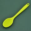 Rice Spoon High Temperature Resistance Solid Color Soft Silicone Non-stick Food Grade Eating Tool Stable Smooth Edge Soup Spoon Kitchen Tool
