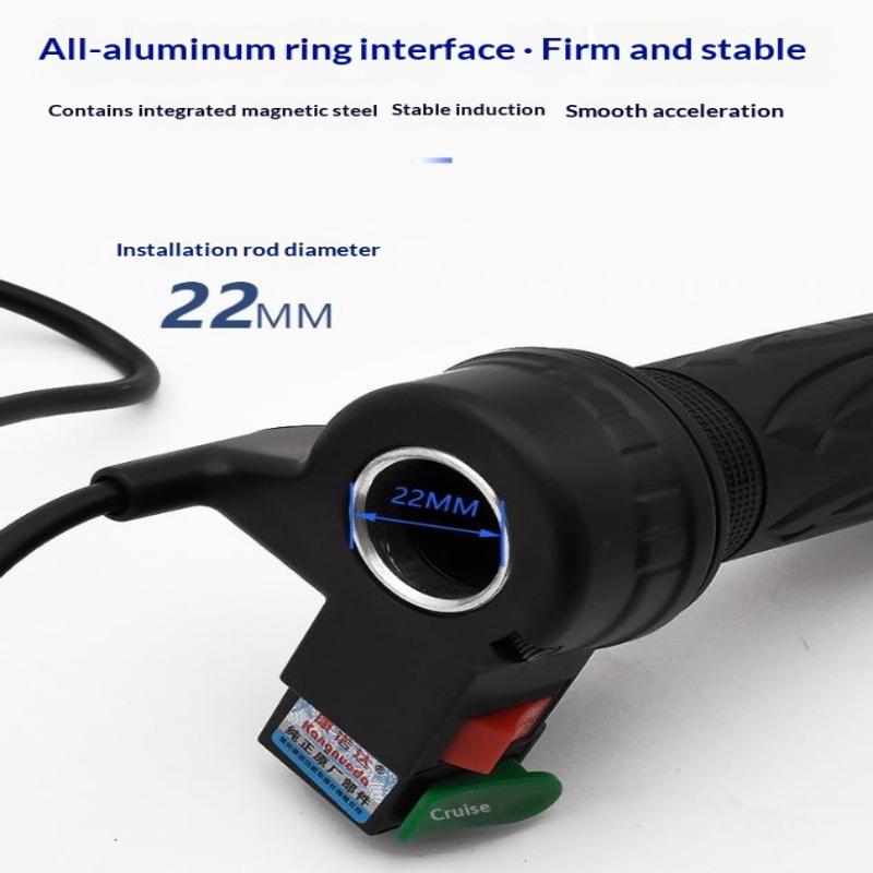 Rączka gazu 48V 135mm Chwytak prędkości z tempomatem i biegiem wstecznym Trzybiegowy do hulajnogi elektrycznej Rower Część zamienna Pasuje do 22mm