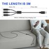 3in1 Charging Cable 3M Multi Charging Cable Nylon Braided Cord 6A Fast Charging USB Type C Cable Micro USB Cable Lightning Charging Cable Simultaneous