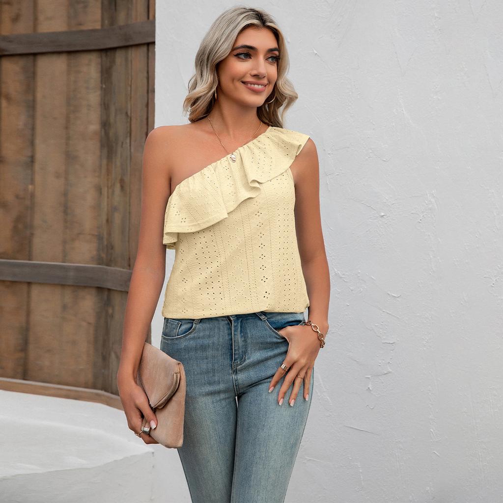 GMXIA Dámská móda Ležérní Jednobarevný Potisk Bez rukávů Halenky a Košile