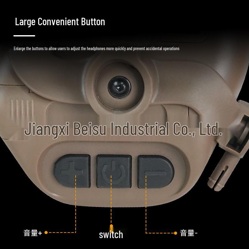 Tactical Fast Helmet Headset with Curved Bracket for Outdoor Sports Communication