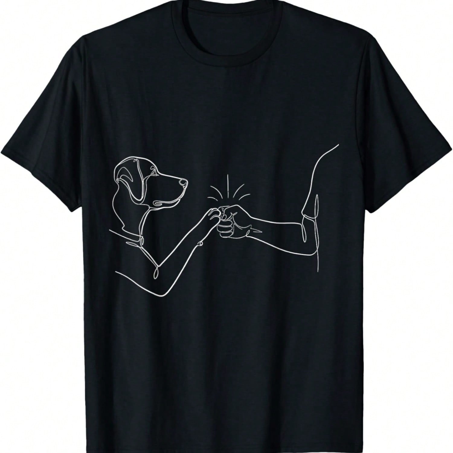 Handshake Dog Shaking Dog Hand Shaking Hands With A Dog T-Shirt S разноцветный