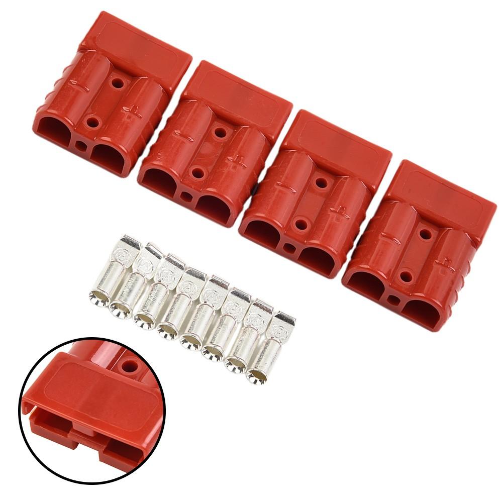 

4pcs Plugs 600V Abrasion Resistance Battery Jumpers червоний