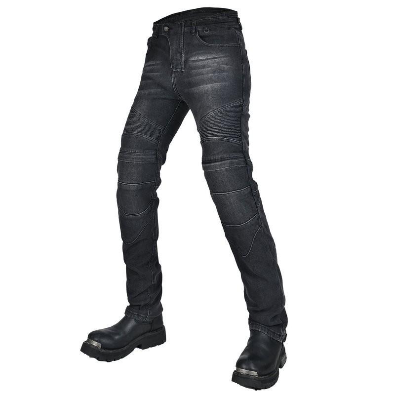Mens Winter Motorcycle Riding Jeans With Thermal Lining Windproof Protective Pants Biker Gear