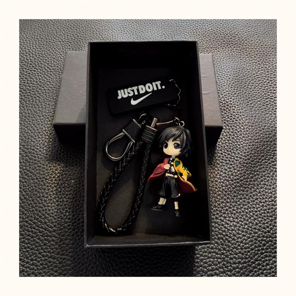 Keychain Pendant Anime Demon Slayer Kimetsu No Yaiba Kamado Tanjirou Double Sided HD Bag Pendant Gift For Fans Cosplay Props Jewelry Gift