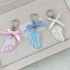 Cute Kawaii Japanese Style Keychain Bag Decoration with Angel Wing Bowknot Charm for Girls Fashion Accessory