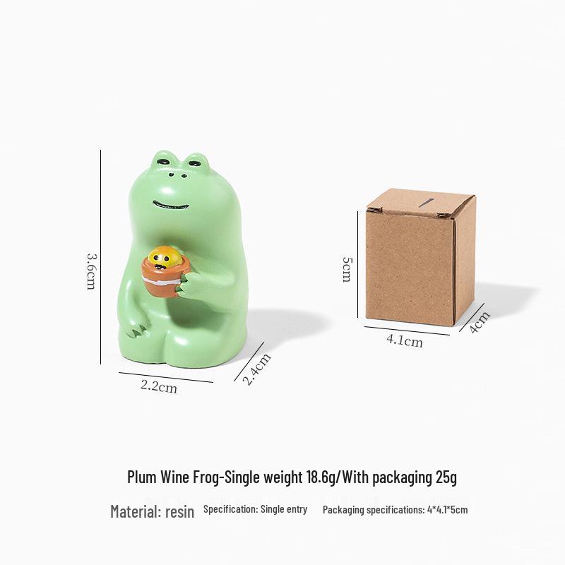 Japanese Frog Coffee Table Ornament: Cartoon Miniature Healing Rocking Chair Decoration