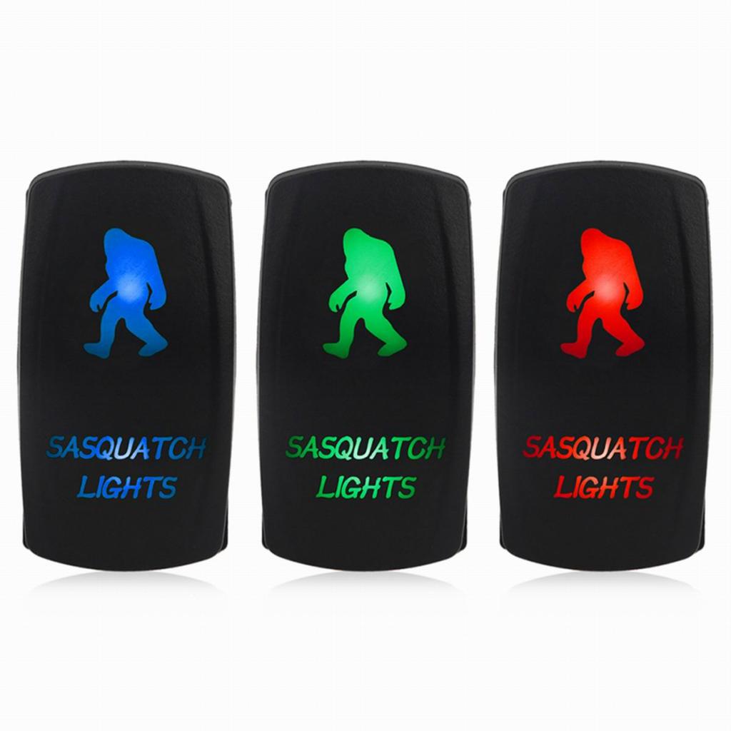Black Sasquatch Rocker Switch 12V/24V 5Pin for RV Conversion LED