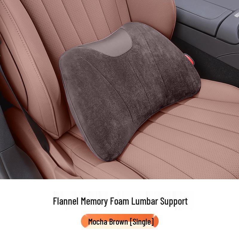 Car Seat Neck and Lumbar Support Pillow – Universal Flannel Cushion for All Seasons