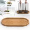 Multi Container Storage Trays Shower Shampoo Body Wash Cosmetics Dispenser Holder Bamboo Wood Tray Bathroom Kitchen Pot Holder