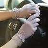 Sunscreen lace gloves women's summer ice silk thin touch screen gloves outdoor driving cycling gloves