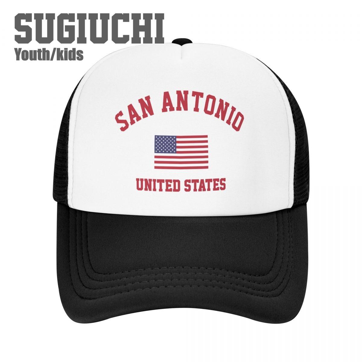 

Kids Mesh Cap Hat San Antonio Of USA United States City Baseball Caps for Youth Boys Girls Pupil Children s Hats Outdoor Unisex