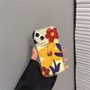Korean Cute Plating Flower Sunflower Pendant Phone Case For Iphone 14 13 12 11 Pro Max Transparent Shockproof Soft Cover Funda