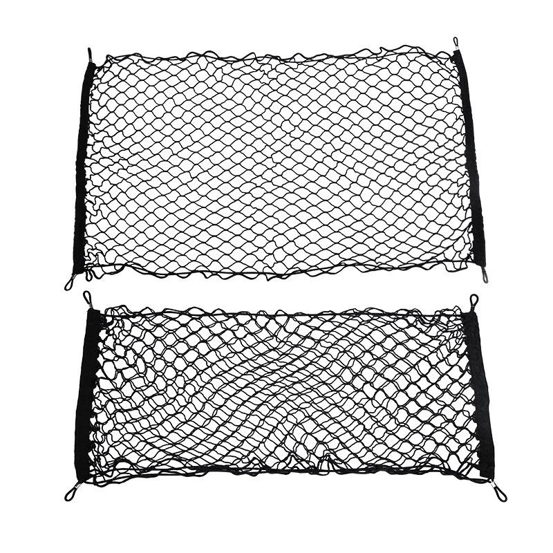 Car Trunk Mesh Organizer: Fixed Luggage Net Storage, Flat & Vertical Barrier Net.