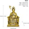 Estatua de latón Aris & Juno Reina Madre del Oeste Feng Shui – Figura china de longevidad y bendición para la entrada, escritorio de oficina en casa o decoración de estantería,