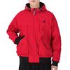 adidas Logo Print Solid Color Hooded Long-Sleeve Jacket for Men, Red